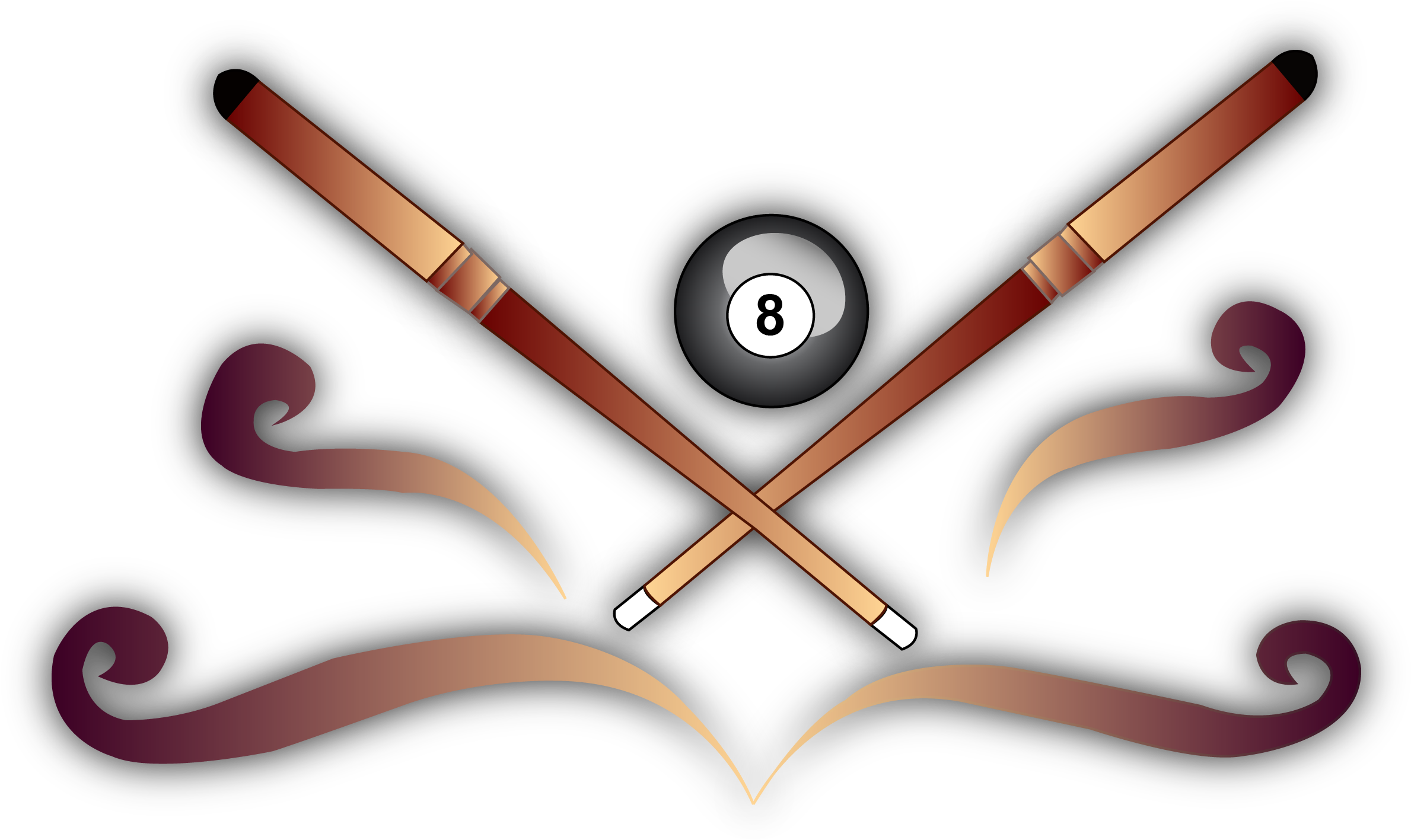 Billiard Png Image Hd - Cue Sports Clipart (2408x1474), Png Download
