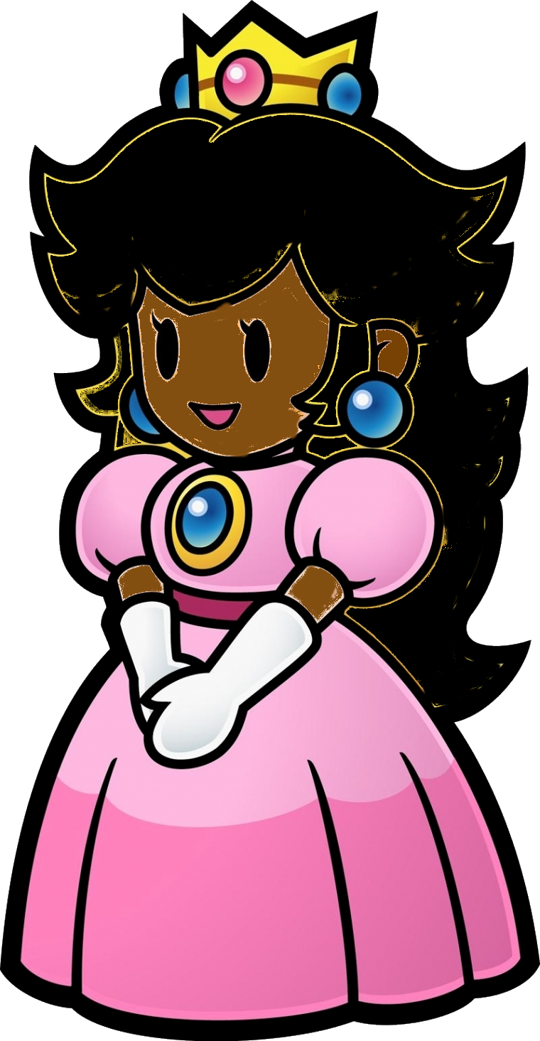Post - Princess Peach Paper Transparent Clipart (760x1465), Png Download