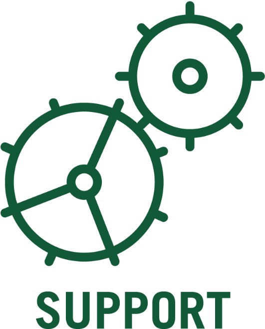 Support And Gears Icon - Icon Clipart (1200x680), Png Download