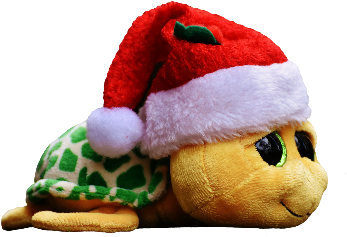 Christmas,turtle,soft Toy,cute,santa Hat,funny,christmas - Schildkröte Weihnachten Clipart (1280x865), Png Download