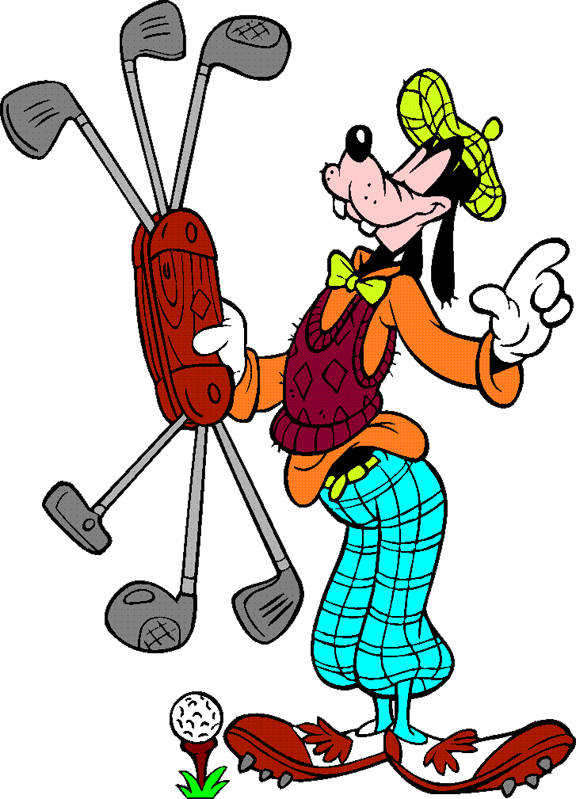 Mickey Mouse Birthday Clipart - Cartoon Image Of Golf Clubs - Png Download (576x799), Png Download