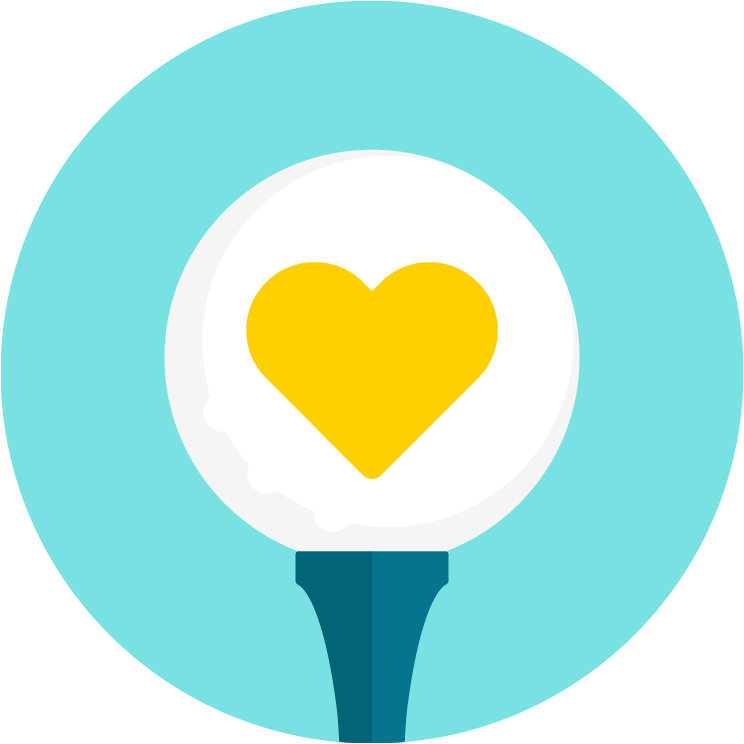 Hit The Links - Circle Clipart (750x750), Png Download