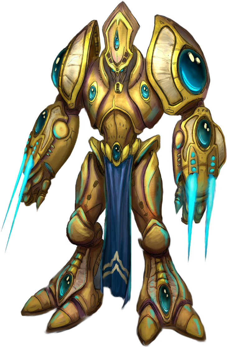 Starcraft Protos Zealot Clipart (894x1190), Png Download