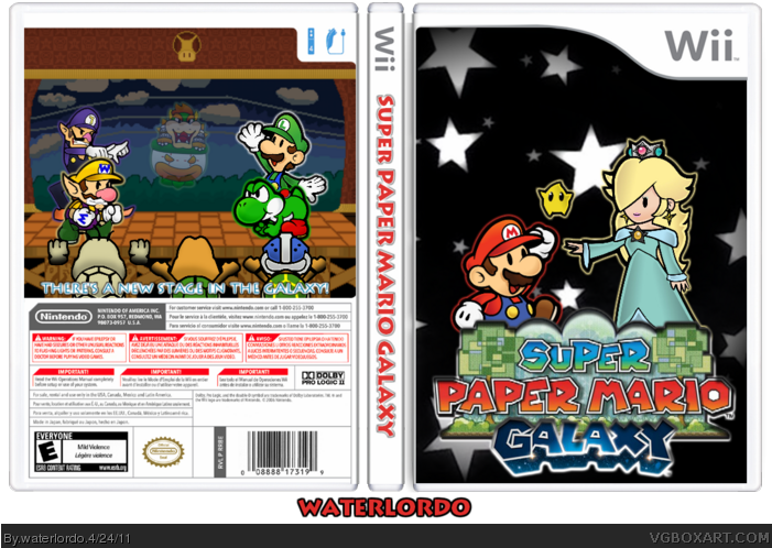 Super Paper Mario Galaxy Box Art Cover - Super Paper Mario Galaxy Clipart (700x525), Png Download