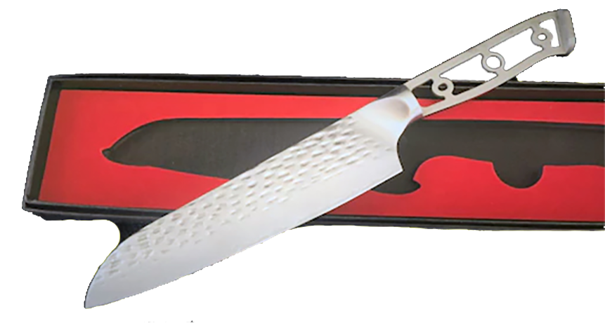 Sanuku Vg10 Santoku San Mai Damascus Chef Knife Blank - Utility Knife Clipart (864x864), Png Download