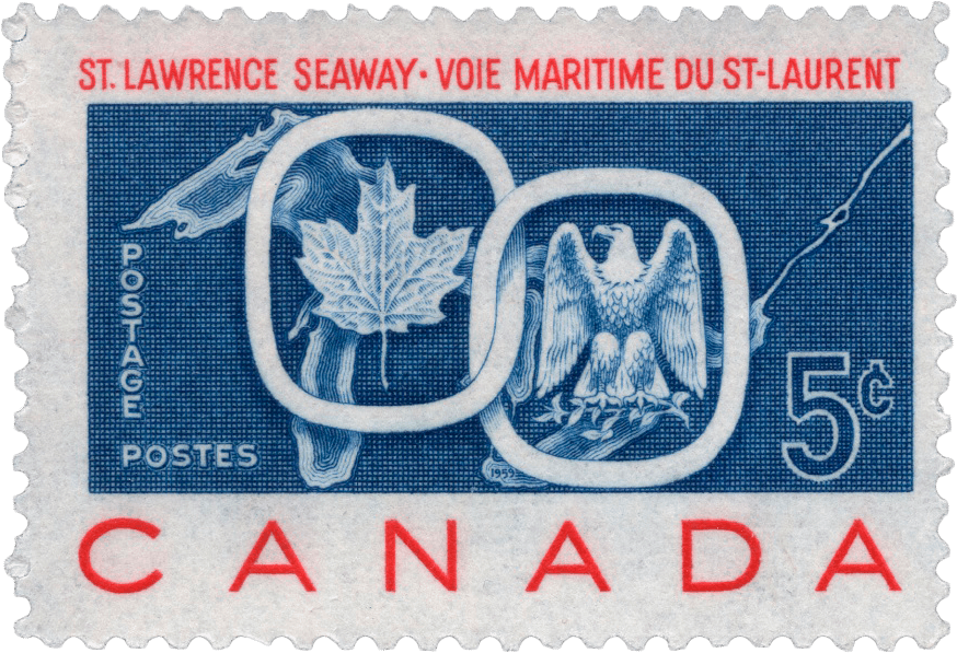 Lawrence Seaway Invert Stamp, - Postage Stamp Clipart (894x621), Png Download
