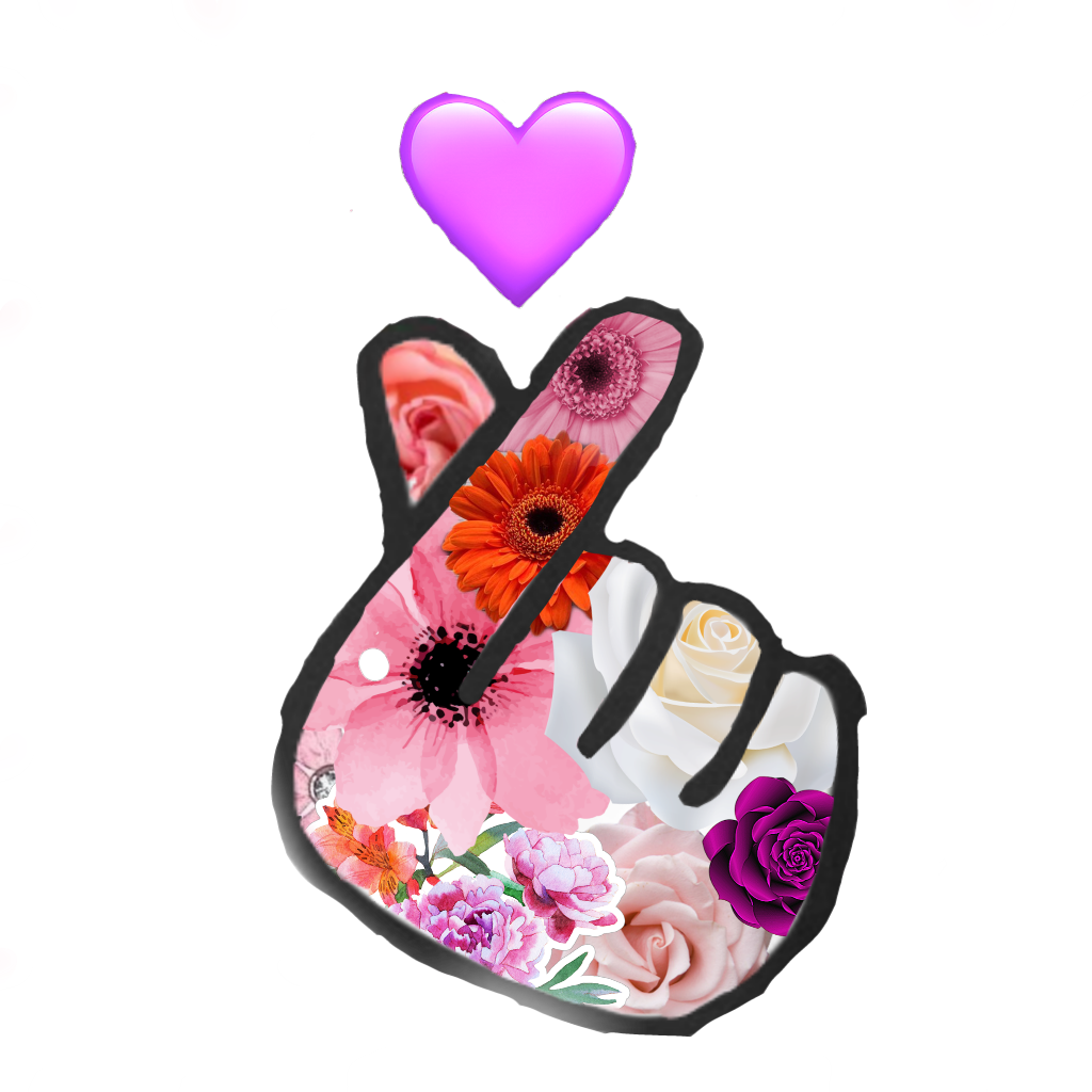 #kpop #bts #flower #heart - Heart Clipart (1024x1024), Png Download