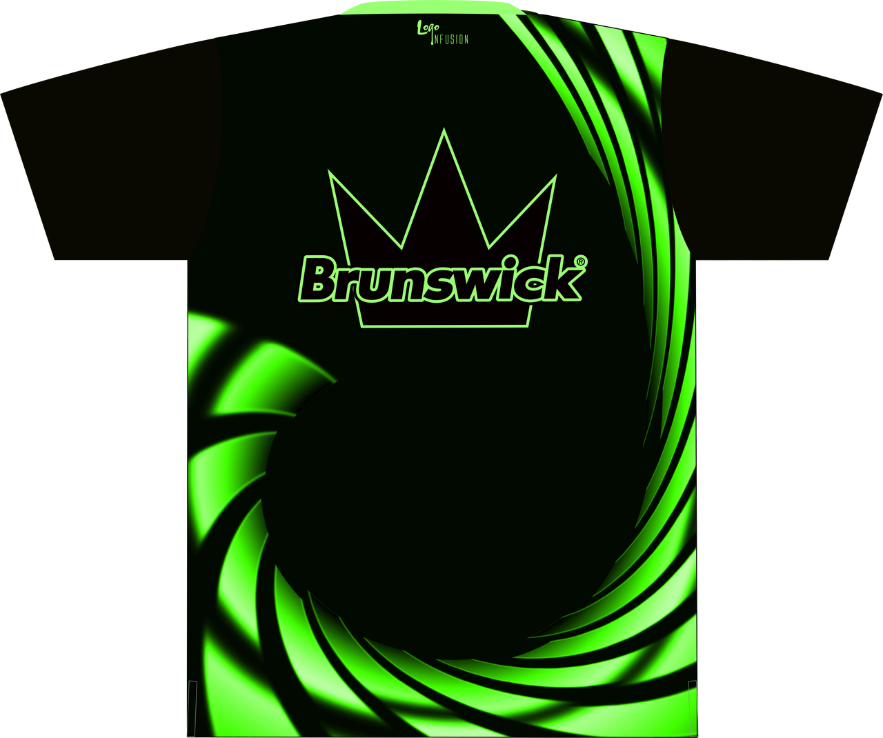 Brunswick Black/green Swirl Dye-sublimated Shirt - T Shirt Design Sublimation Clipart (1280x1070), Png Download
