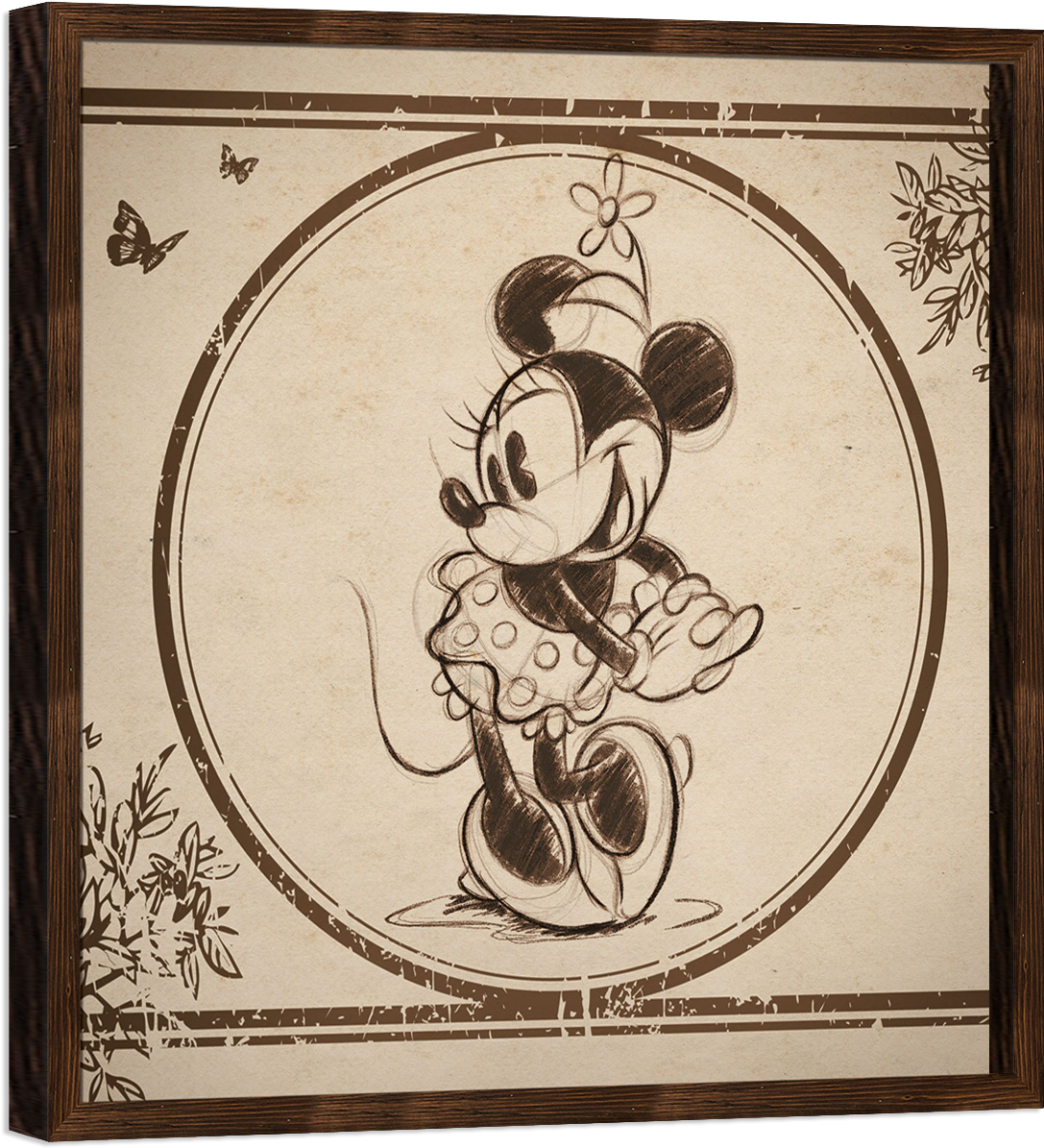 Minnie Mouse, Mickey Mouse, Walt Disney Company, Picture - Minnie Noir Et Blanc Clipart (1280x1280), Png Download