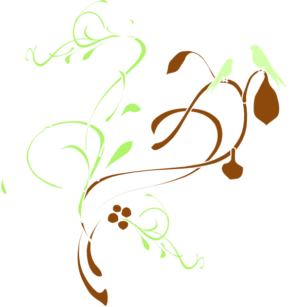 On A Branch Png - Wedding Borders Clipart Png Black And White Transparent Png (564x597), Png Download