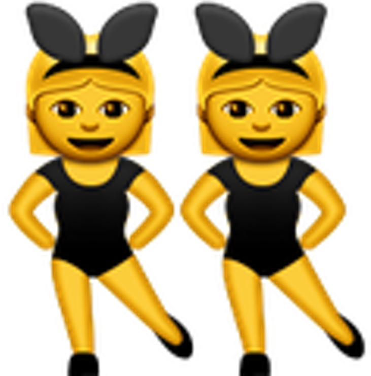 Twins Clipart Emoji - Dancing Girls Emoji Png Transparent Png (740x740), Png Download