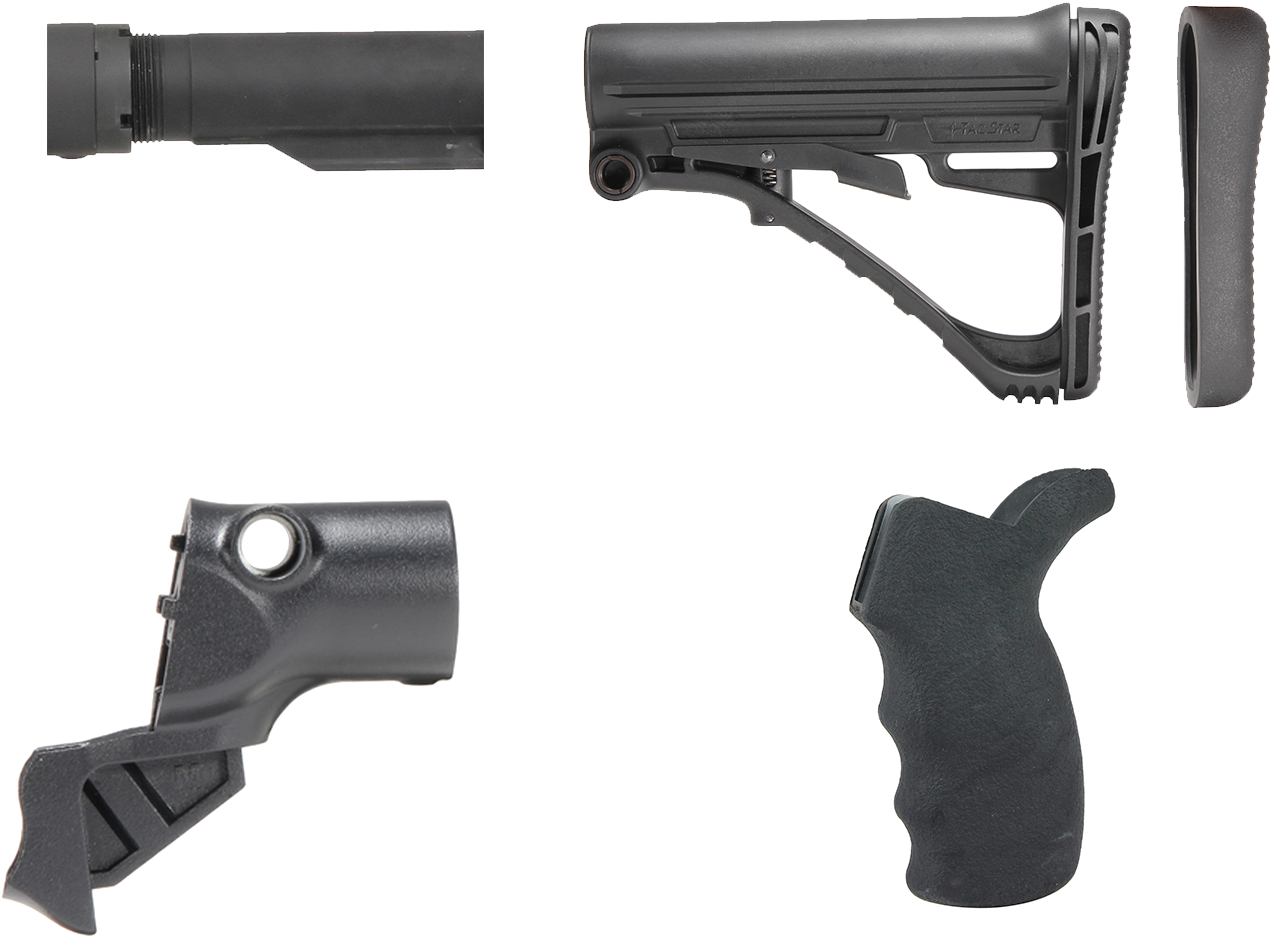 Tacstar 1081220 Shotgun Collapsible Stock Kit Mossberg - Ar 15 Collapsible Stock Clipart (1272x937), Png Download
