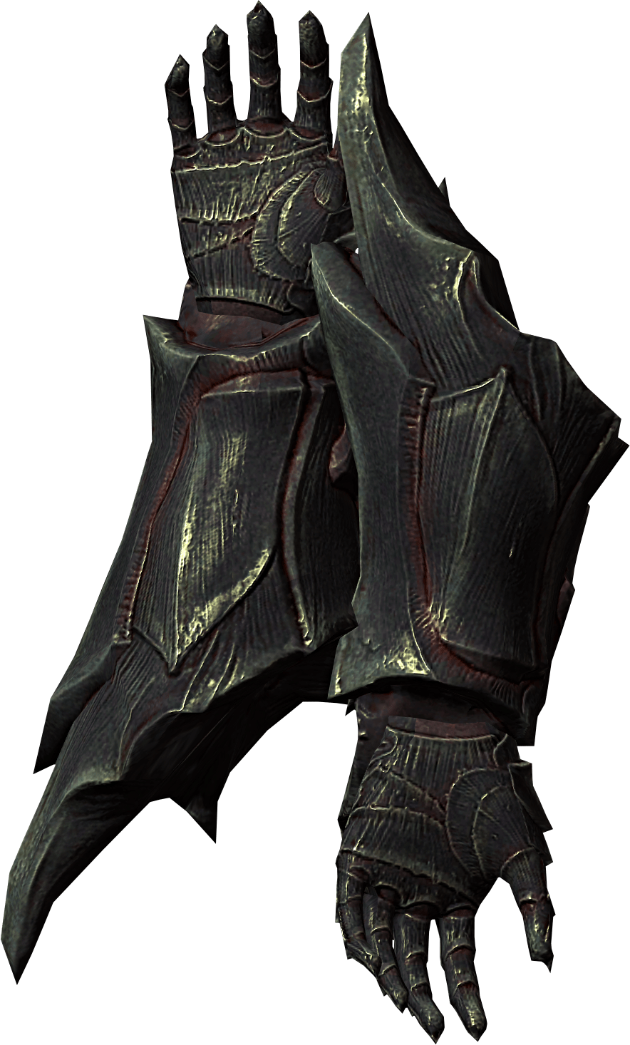 Falmer Heavy Gauntlets Clipart (884x1466), Png Download