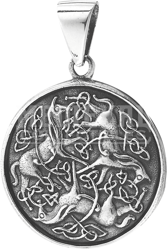 Sterling Silver Epona Horses Pendant - Locket Clipart (850x850), Png Download
