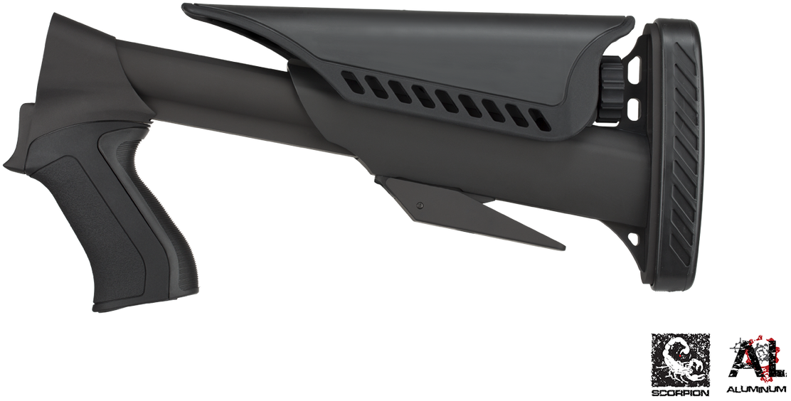 Mossberg 930 Raven Stock With Scorpion Recoil System - Benelli Supernova Stock Removed Clipart (1280x640), Png Download