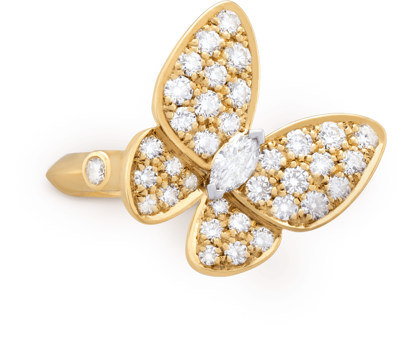 Two Butterfly Ring, - Earrings Clipart (2000x2000), Png Download