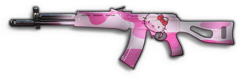 Aek-971 Hello Kitty Camo Hello Kitty Gun, Weapons, - Hello Kitty Gun Png Clipart (927x416), Png Download