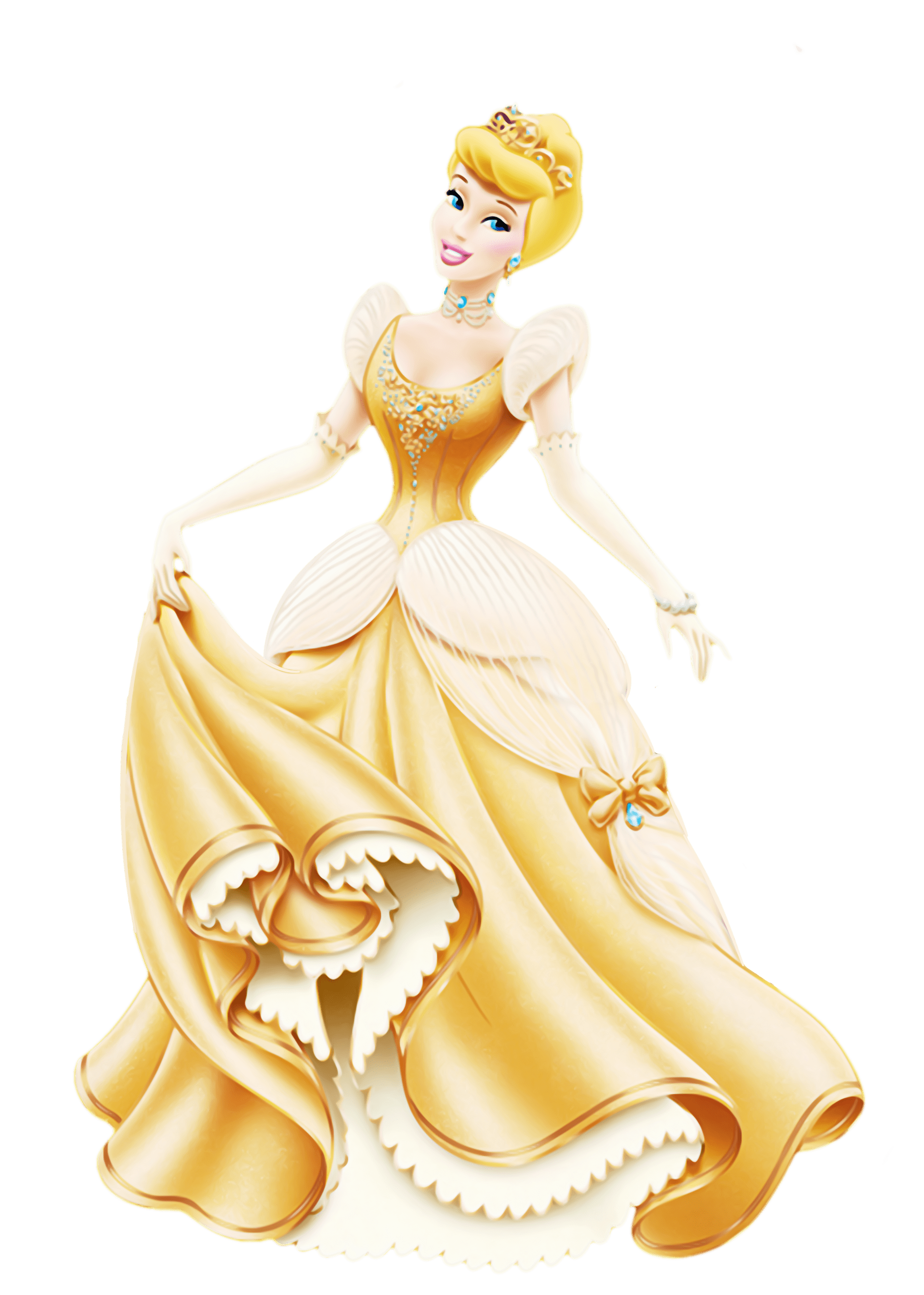 Imgenes De Princesas Disney Imgenes Para Peques - Disney Princess Cinderella Gold Clipart (1858x2604), Png Download