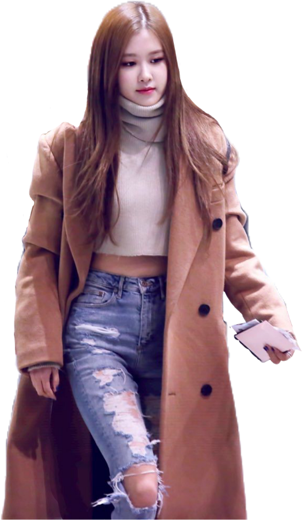 Rose Blackpink Street Style , Png Download Clipart (591x1016), Png Download