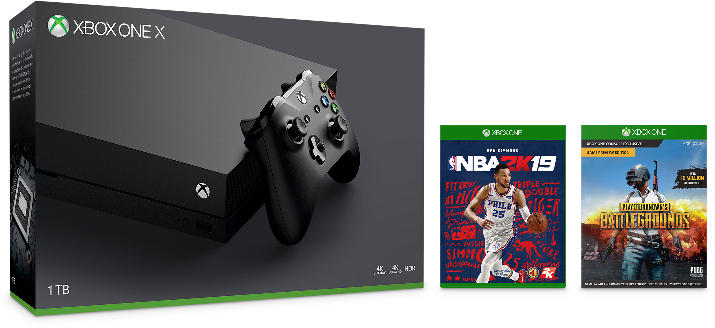 Xbox One X 1tb Console - Xbox One X Price In Pakistan Clipart (2399x1112), Png Download