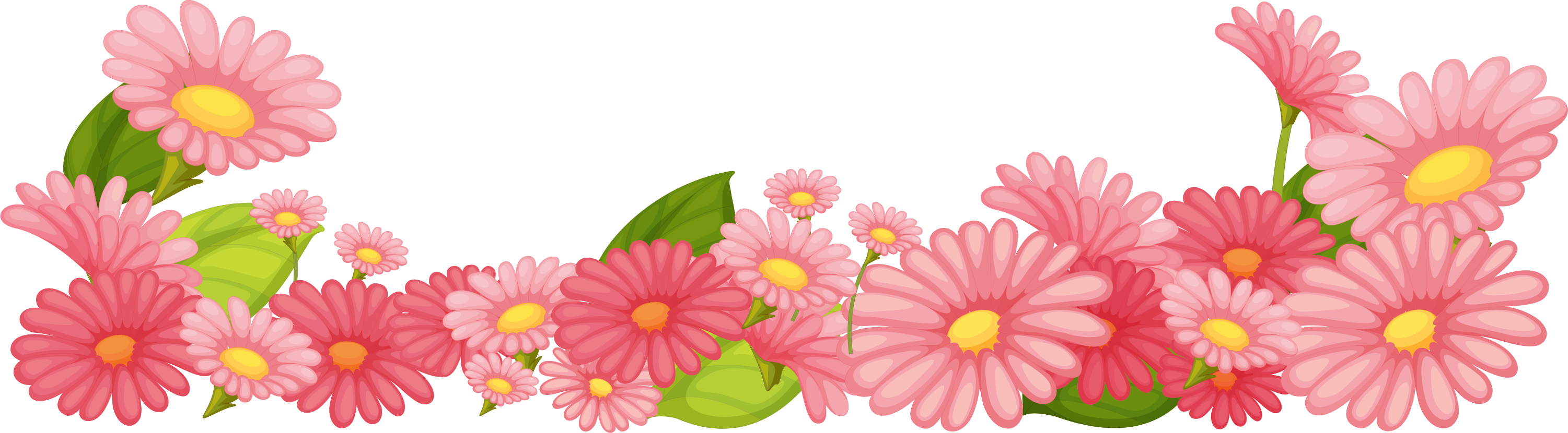 Flower Garden Clipart - Flower Board Design - Png Download (3001x830), Png Download