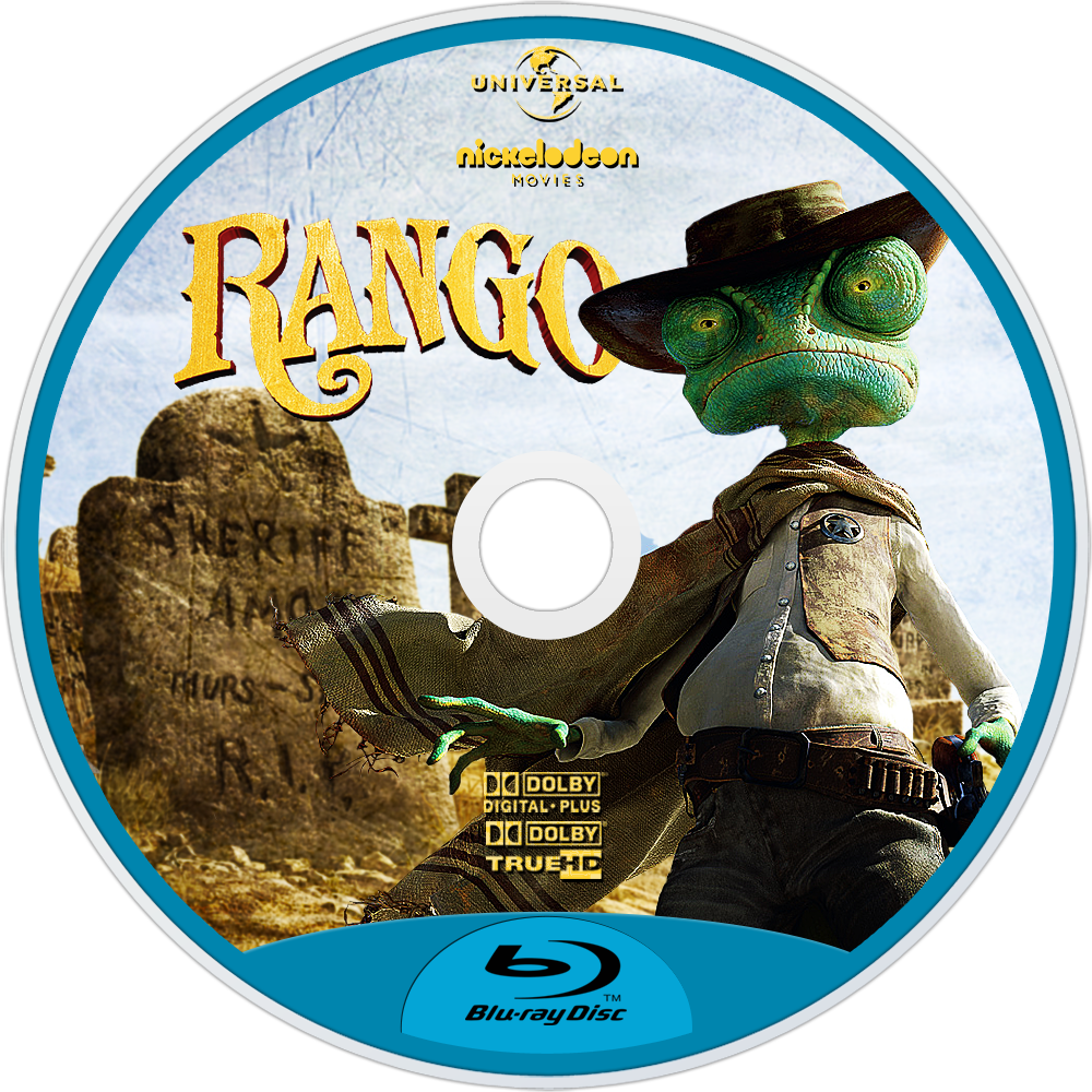 Rango Bluray Disc Image - Poster Clipart (1000x1000), Png Download
