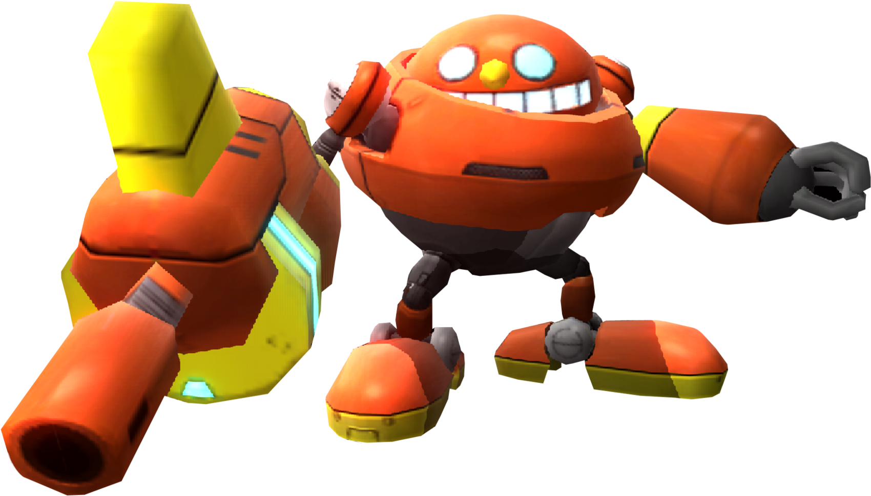 Little Big Planet Cardboard Laser Cannon Png - Sonic Heroes Egg Pawn Clipart (2000x1279), Png Download