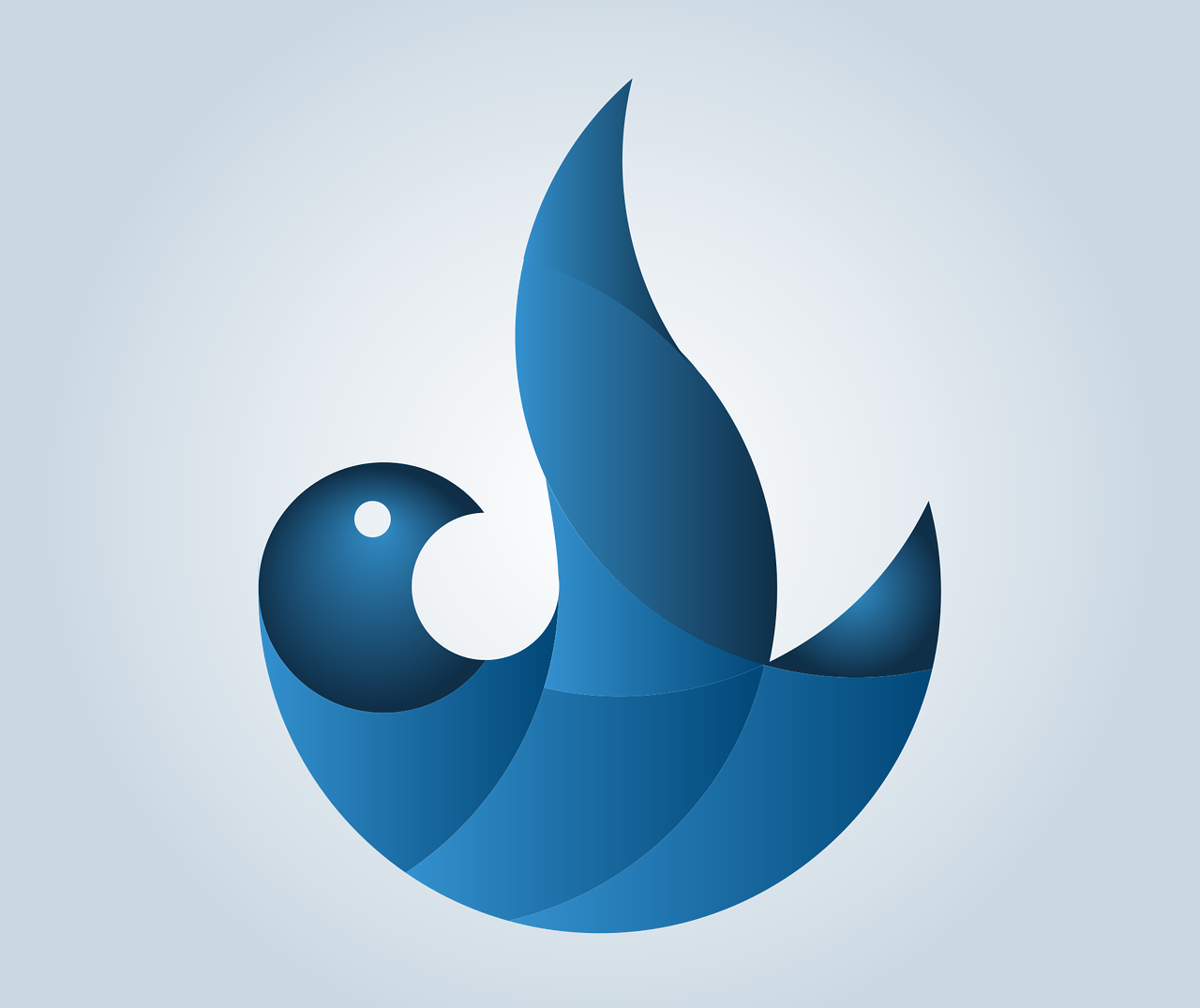 Bird Fall Twitter - Crescent Clipart (1280x1075), Png Download