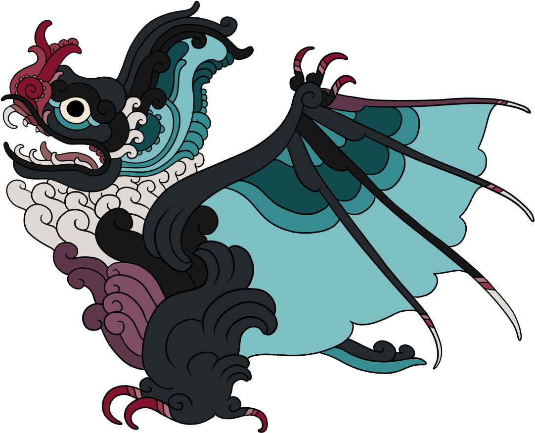 Noh Soots' Noivern Pokemayan - Illustration Clipart (1133x900), Png Download