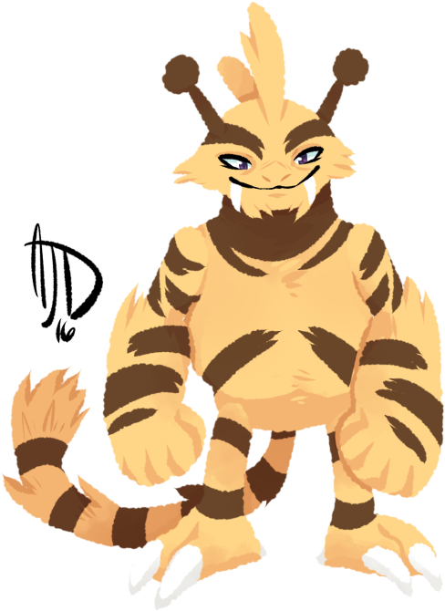 Ryker Electabuzz - Illustration Clipart (500x681), Png Download