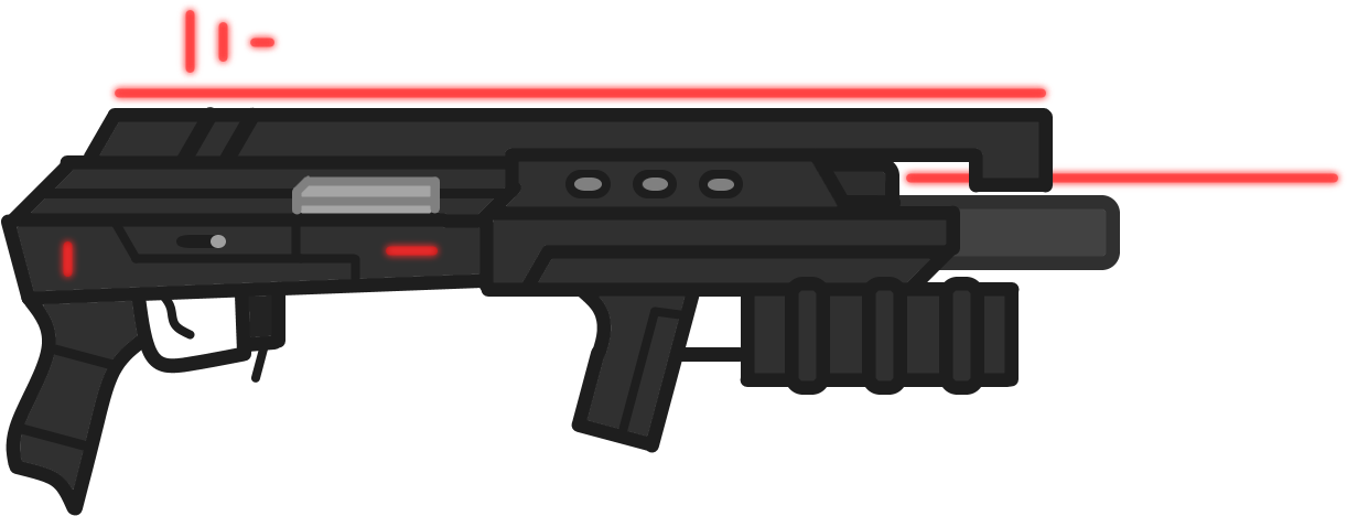 Weapon W/o Magazine - Ranged Weapon Clipart (1480x687), Png Download