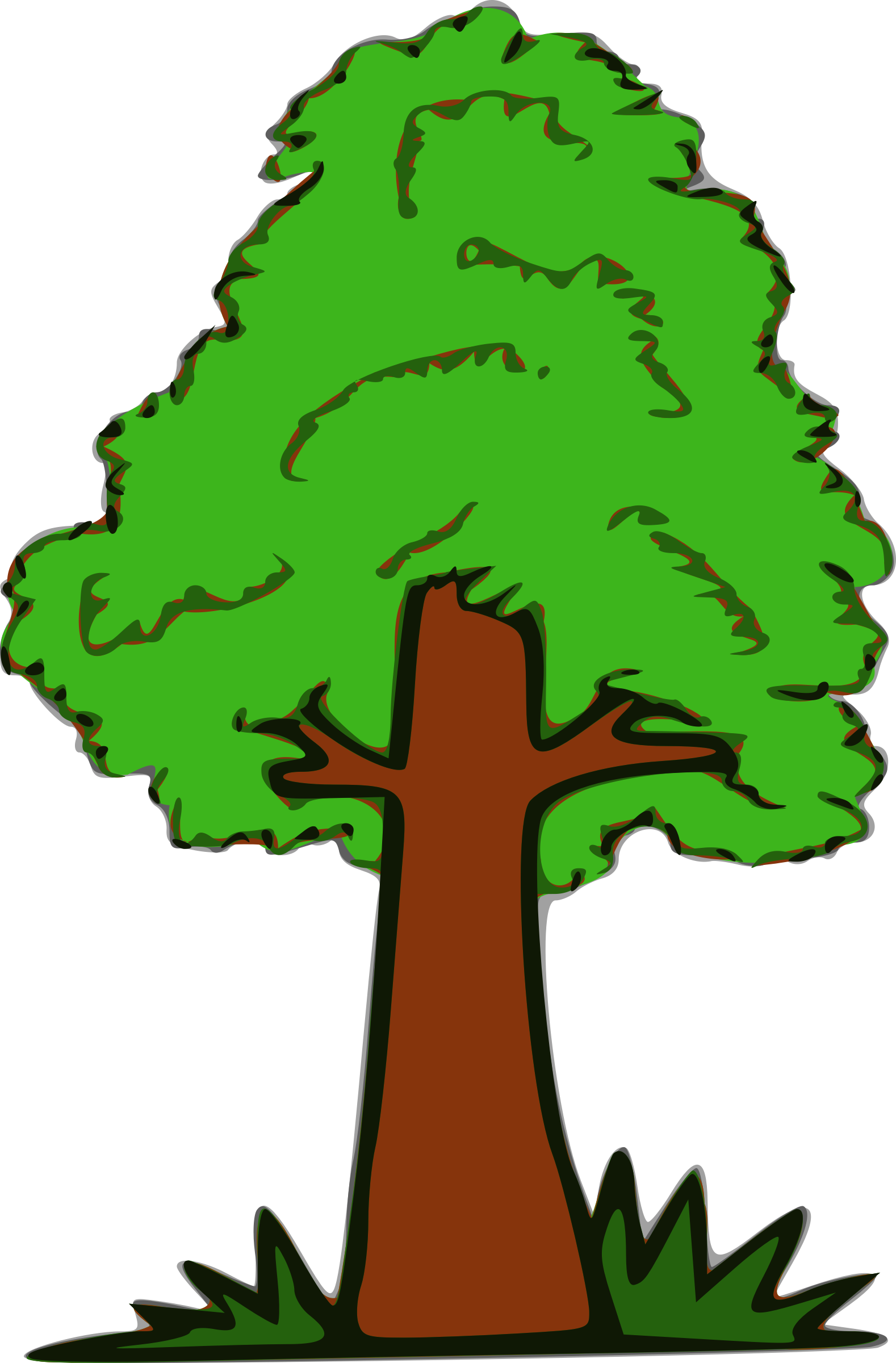 Simple Trees - Trees Simple Clipart (1578x2400), Png Download