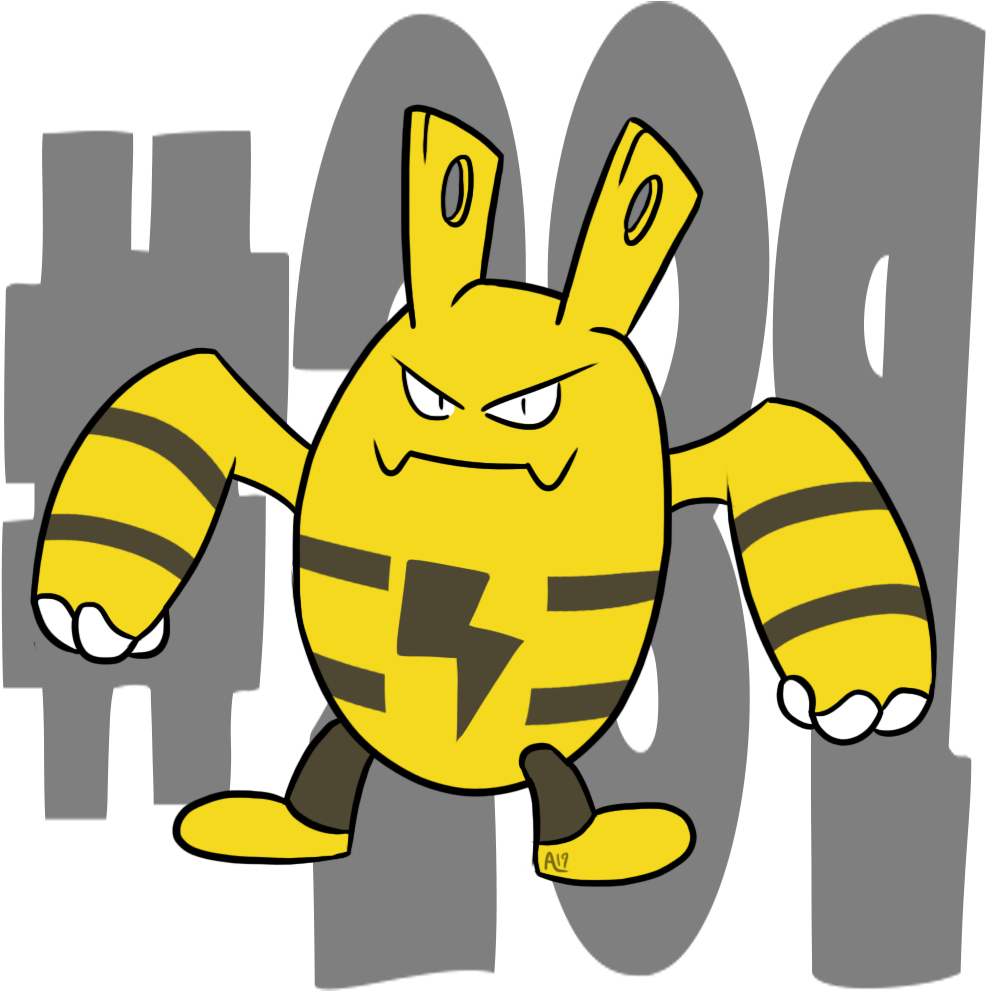 Cran Elekid Pokemon Pokemonaday Https - Cartoon Clipart (1000x1000), Png Download