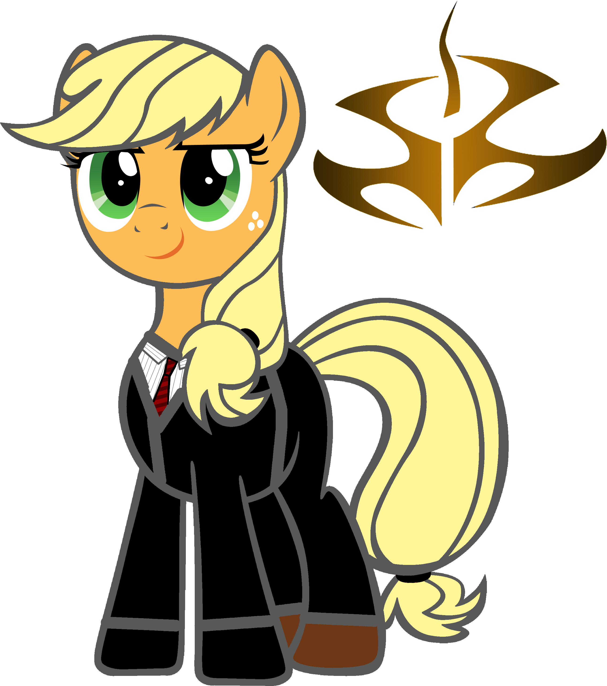 Pony Twilight Sparkle Fluttershy Applejack Agent 47 - Applejack Clipart (3000x3000), Png Download