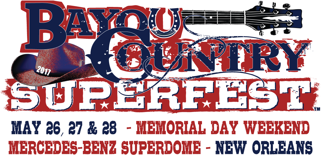 The Lineup For Next Year's Bayou Country Superfest - Bayou Country Superfest Clipart (1087x547), Png Download