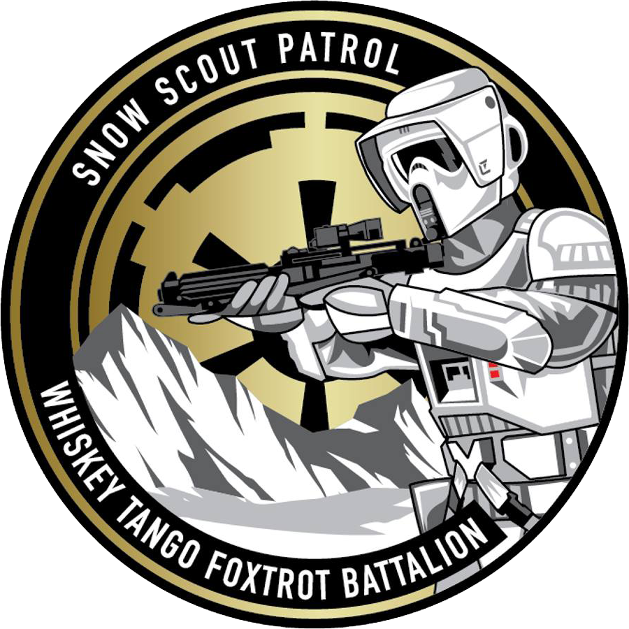 Snow Scouts Gold - Patch Star Wars Scout Trooper Clipart (900x900), Png Download