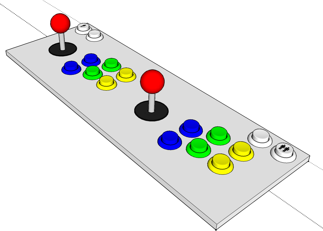 Arcade Machine Control Panel Layout Clipart (1044x759), Png Download