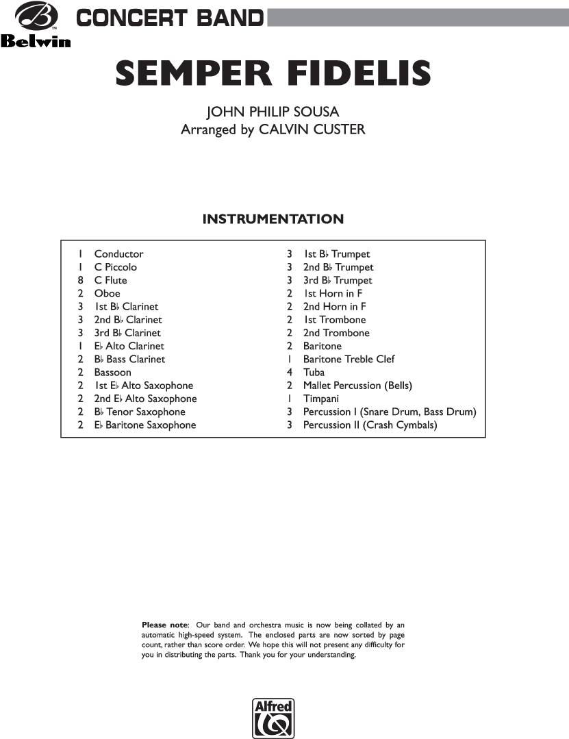 Click To Expand Semper Fidelis Thumbnail - Harry's Wondrous World Score Clipart (864x1152), Png Download