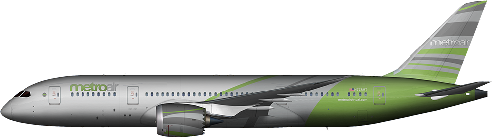 Metroair Boeing 787-8 - Boeing 747-400 Clipart (1100x280), Png Download
