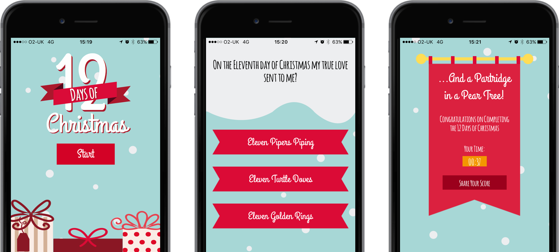 Twelve Days Of Christmas App - Iphone Clipart (1948x880), Png Download