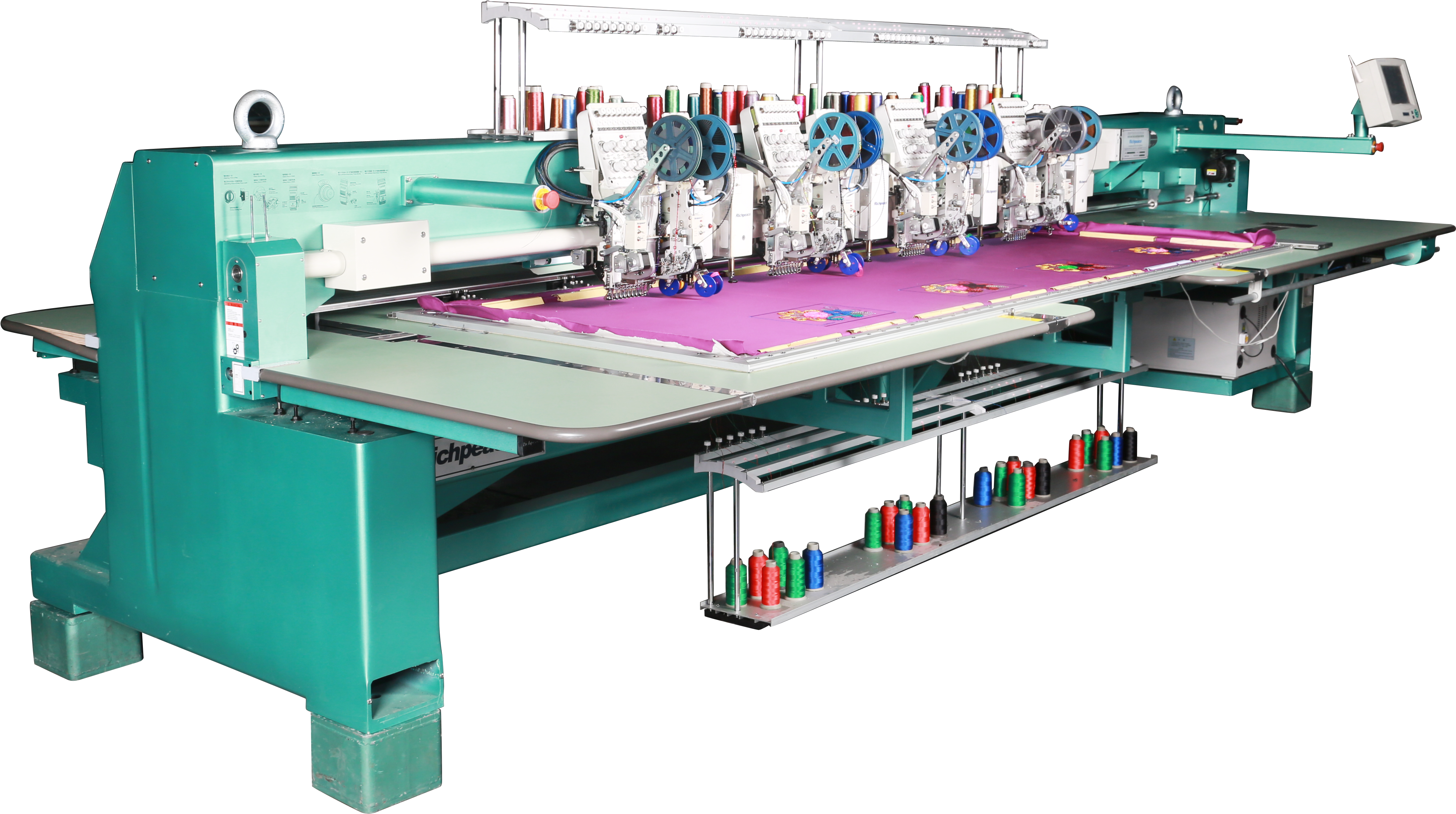 Richpeace More Functions Embroidery Machine With Flat, - Machine Tool Clipart (4626x2959), Png Download