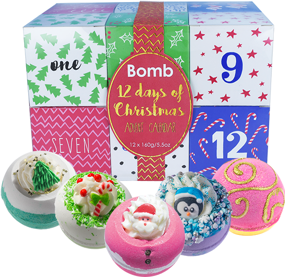 Bomb Cosmetics 12 Days Of Christmas Advent Calendar - Bomb Cosmetics 12 Days Of Christmas Clipart (600x600), Png Download