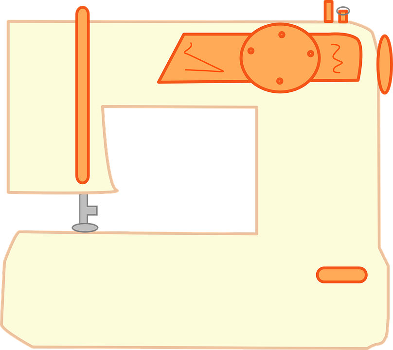 Sewing Machine Sewing Embroidery Sew Household Clipart (808x720), Png Download