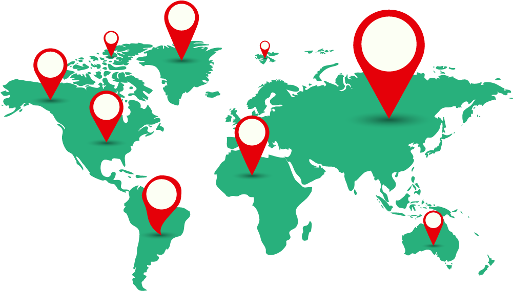 Store Location - Schematic World Map Clipart (1000x629), Png Download