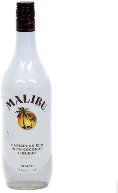 Malibu 700ml - Malibu Rum 750ml Clipart (712x692), Png Download