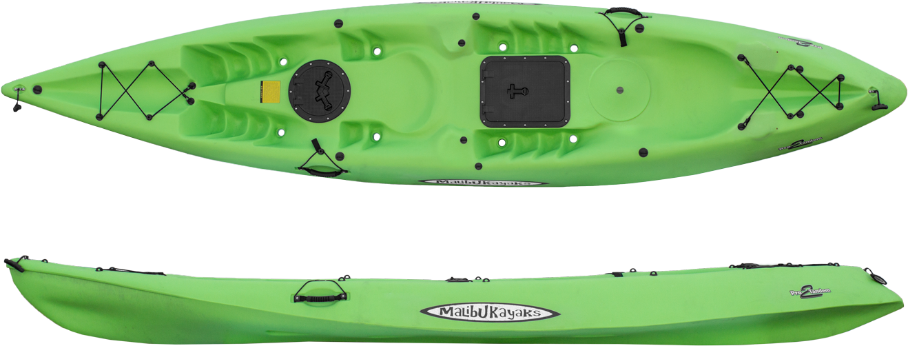 Pro 2 Tandem Lime Recreational - Sea Kayak Clipart (1500x1050), Png Download
