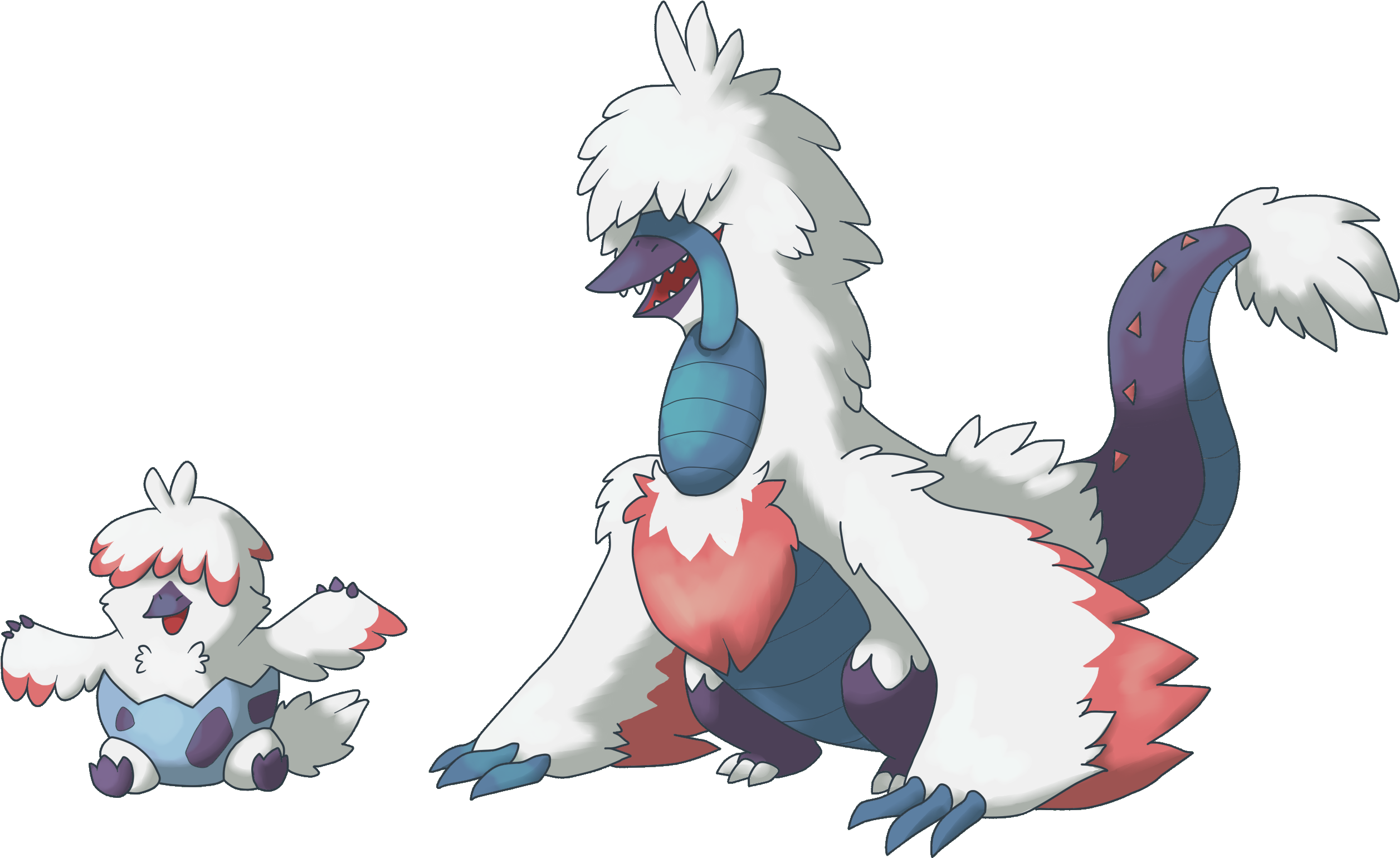 The Hatchling Pokemon > The Cockatrice Pokemon Type - Fluffy Fakemon Clipart (2708x1725), Png Download
