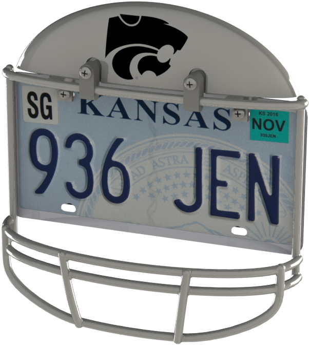Kansas State University Helmet Frame - Kansas State Wildcats Clipart (640x718), Png Download
