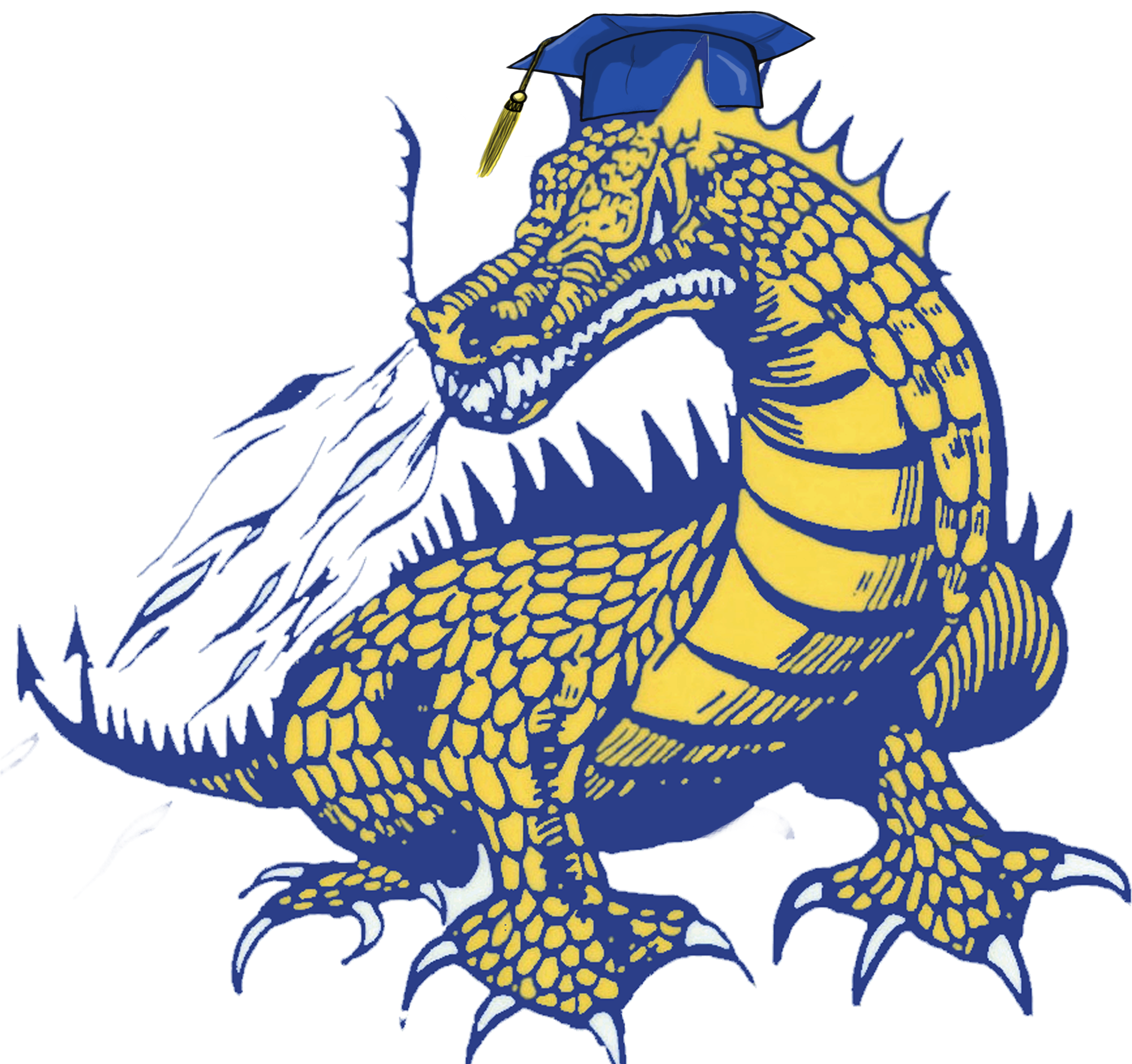 Jpg - Png - New Palestine High School Dragon Logo Clipart (2400x2294), Png Download
