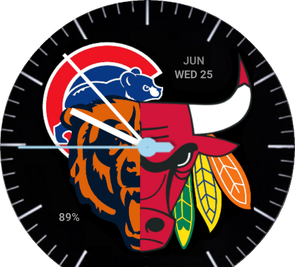 Chicago Sports Watch Face Preview Clipart (960x870), Png Download